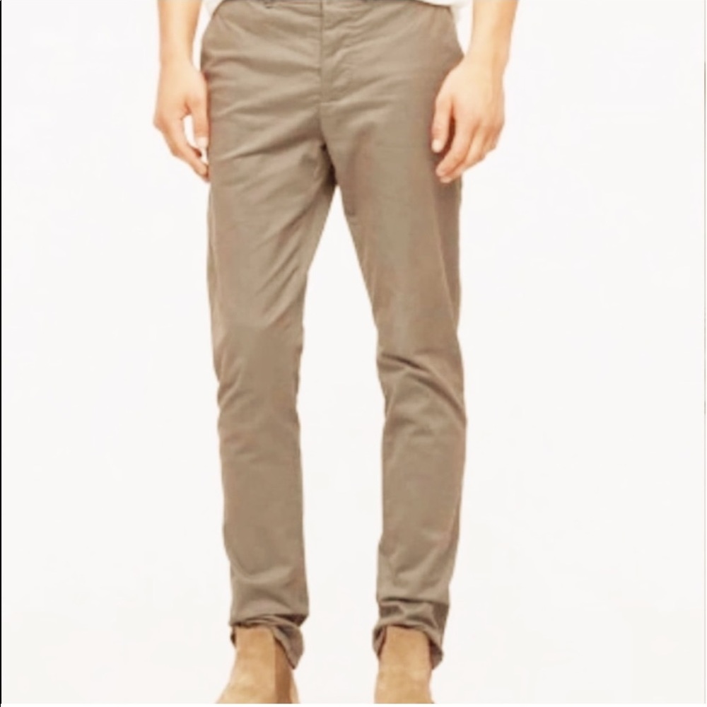 BUTTON FLY CHINO PANTS SLIM FIT BELLEROSE BELGIUM COTTON KHAKI TAN Size …